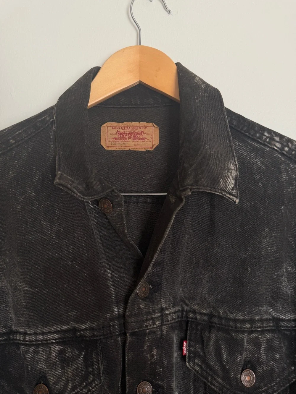 Levis Strauss Vintage Denim Jean Jacket Washed Black 70507 0253 Medium Button Up